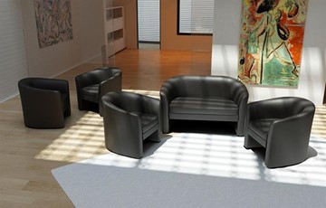 Двухместный офисный диван Крон, экокожа в Одинцово - предосмотр 1